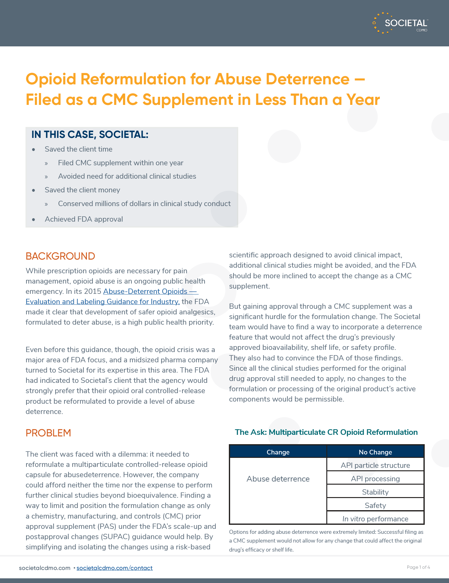 Reformulation, Time and Expenses Case Study